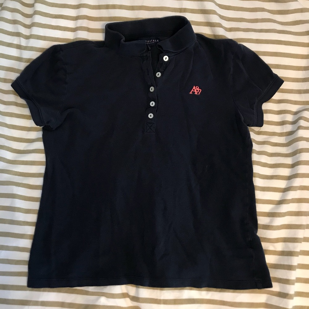 Navy blue polo shirt